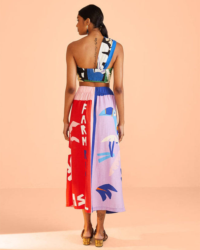 Brasi l bahia scarves crop top with midi skirt