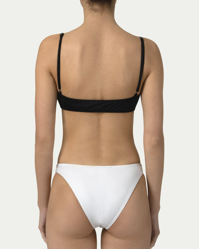 Chiara Black and White Two Piece Bikini in Duo Color