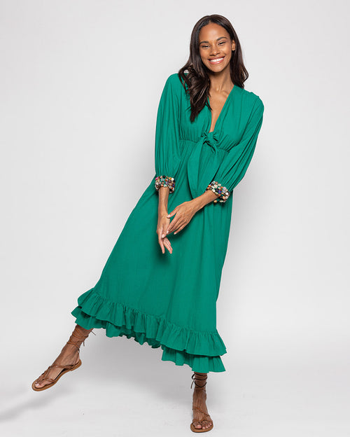 Emeline Green Long Dress