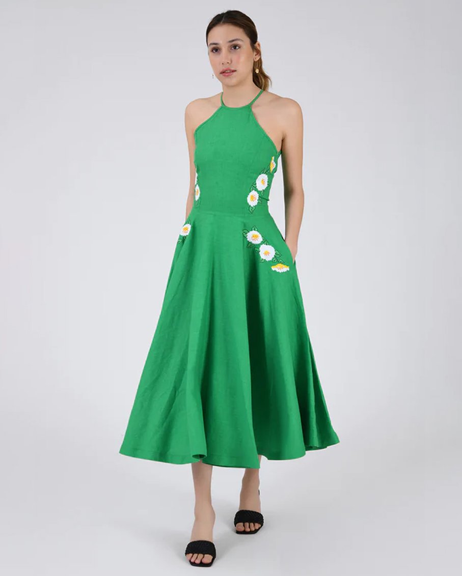 Fuse linen dress kelly green Fuse linen dress kelly green