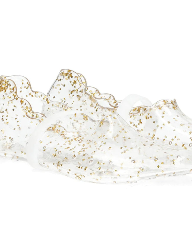 Monfaradi Mare Beach Ballerinas with Gold Stars