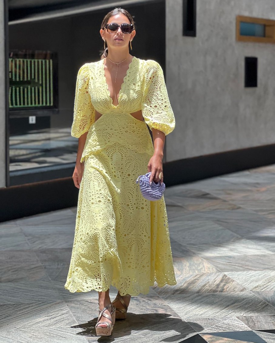 Light yellow midi dress shopatsauce.com Light yellow midi dress shopatsauce.com