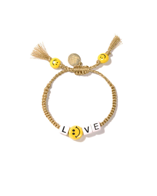 Love Smiley Gold Thread Bracelet