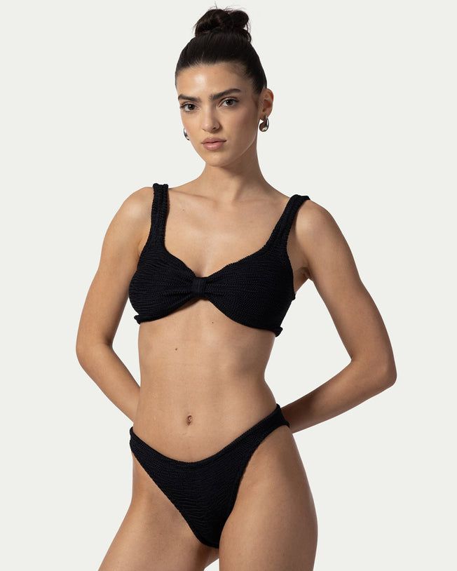 Salma Black Two-Piece Bikini Set