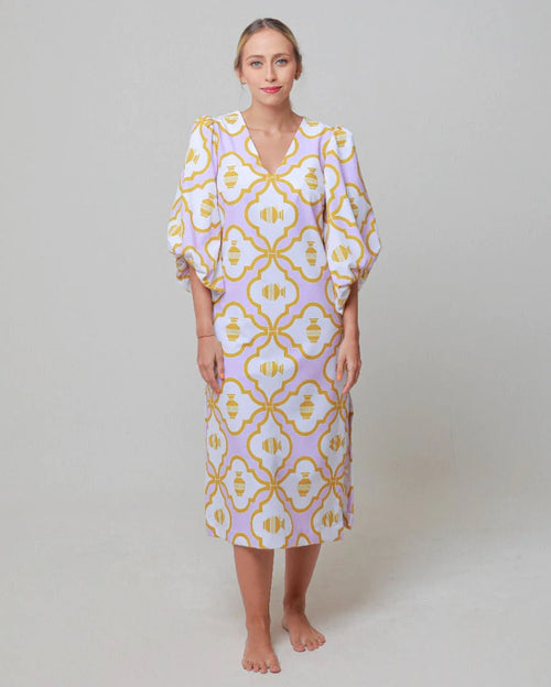 Stella Yellow Midi Dress With Cut Outs On Sides