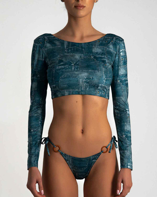Crop Top Tracy Denim Blue