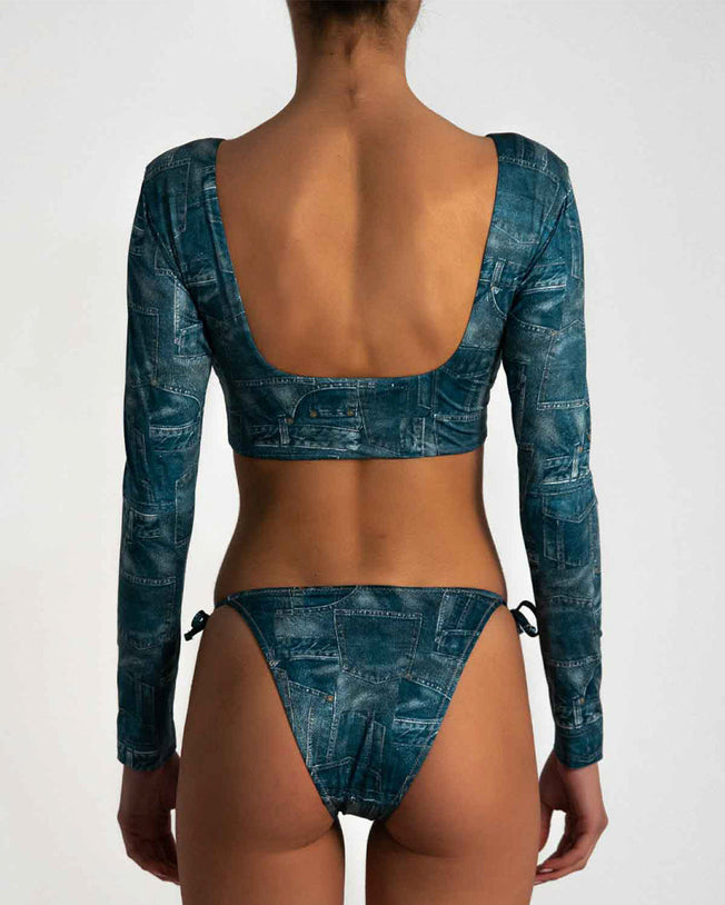 Crop Top Tracy Denim Blue