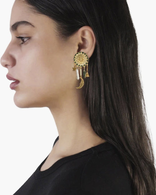 The beggining earrings 100% plated brass