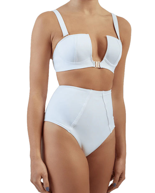 The Allure Bikini Top & Brazilian Brief Set White
