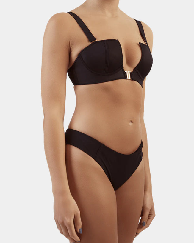 The Allure Bikini Top & High Waist Brief Set with Matching Peplum Foam Skirt Cover-Up