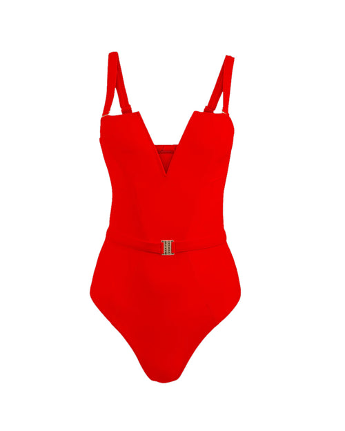 The Victory Body-Contouring One Piece Scarlet Flame Red