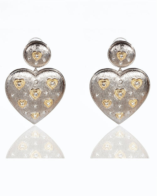 Zayn heart silver earrings