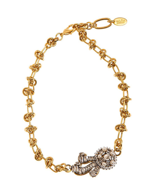 Antique gold and crystals necklaces