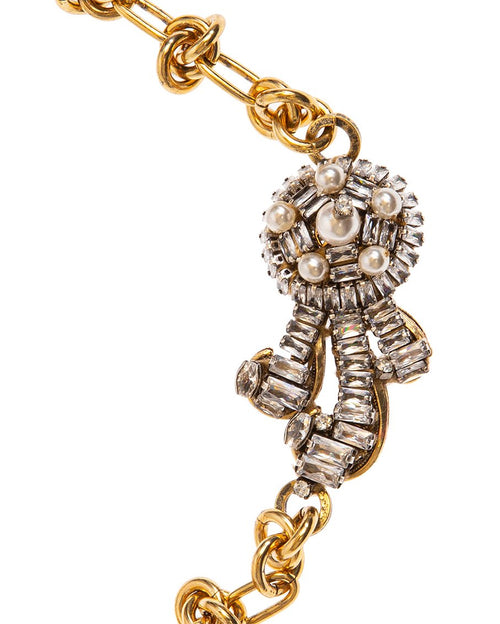 Antique gold and crystals necklaces
