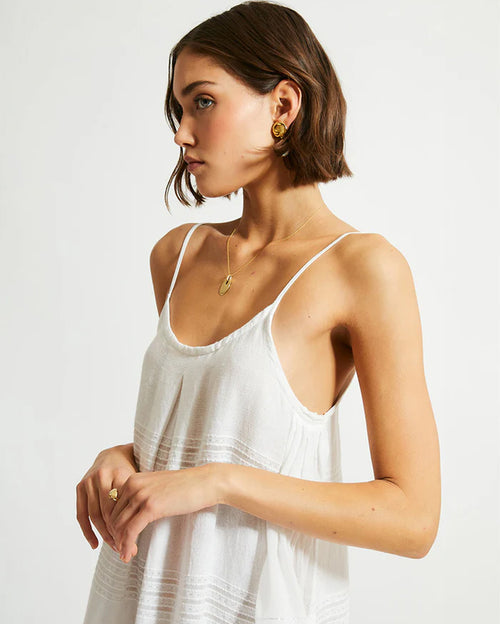Abira Slip Long Dress White