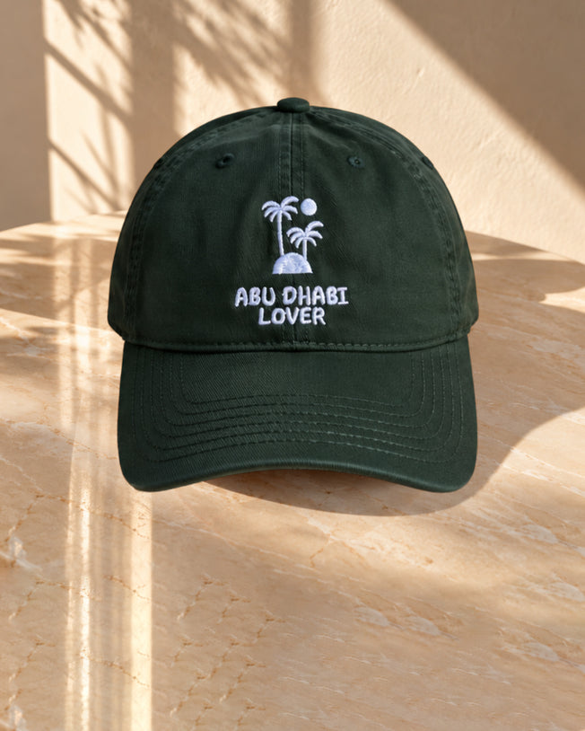 Abu Dhabi Lover with Palm Tree Embroidery - Dark Green