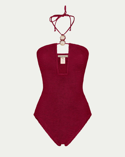 Adriana Burgundy Swimsuit