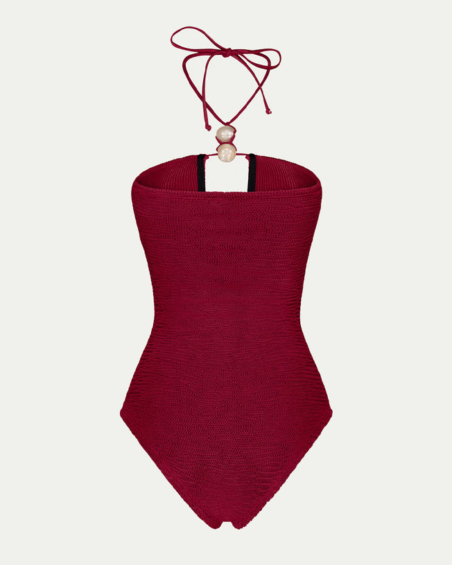 Adriana Burgundy Swimsuit