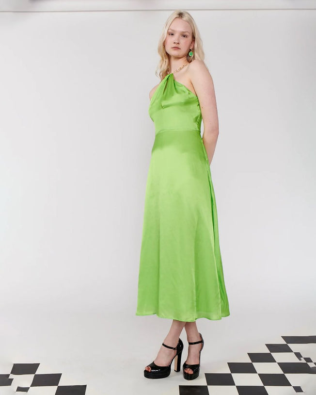 Aimee green midi dress