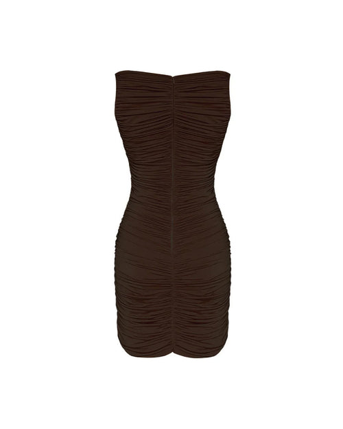 Alora Mini Dress Brown