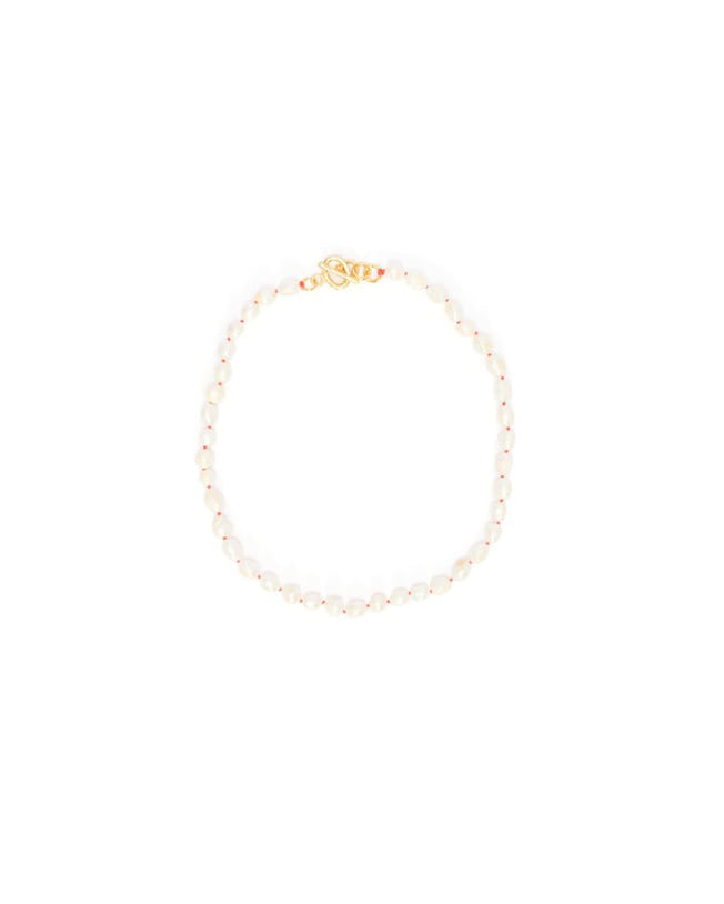 Amour Pearl Drop Pink Necklace