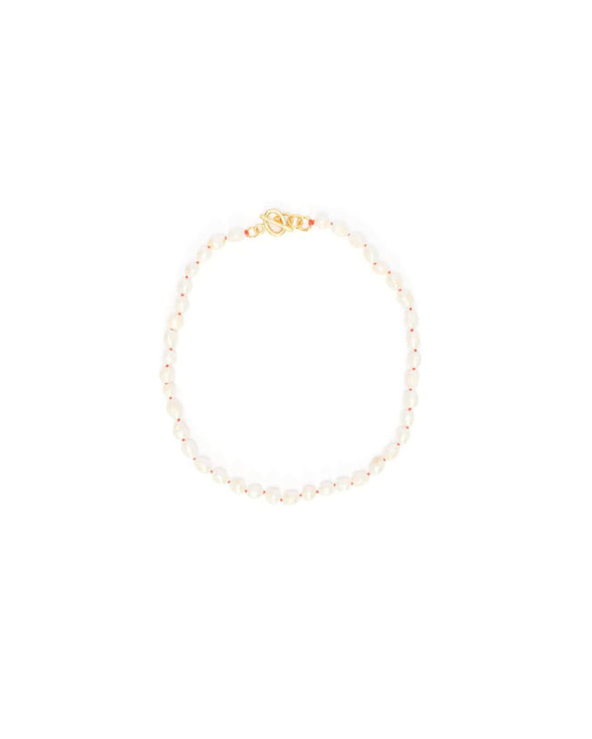Amour Pearl Drop Pink Necklace