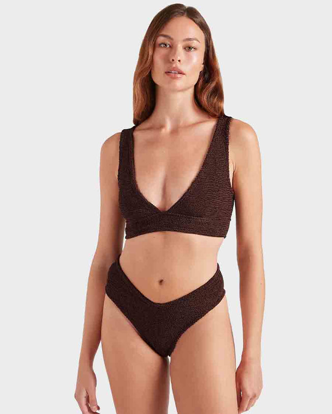 Angel Metallic Chocolate Bikini Set