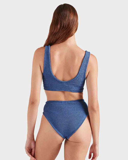 Angel Metallic Denim Bikini Set