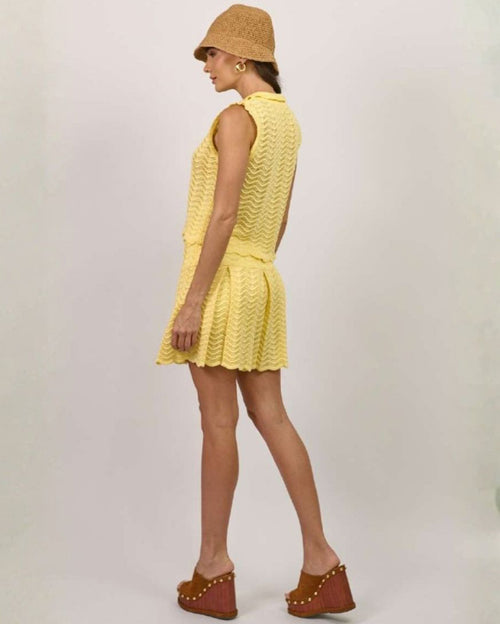 Annabelle Florence Top & Short Skirt Set - Yellow