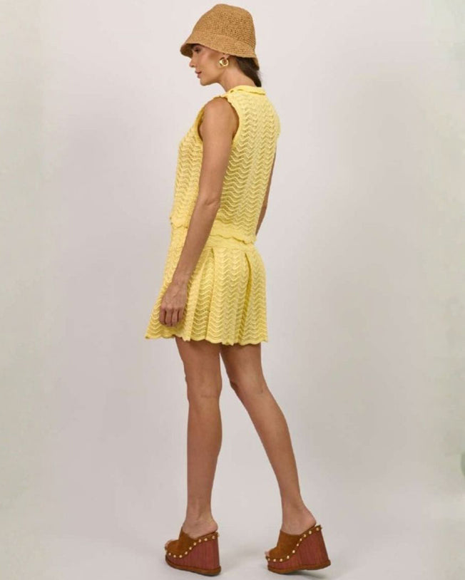 Annabelle Florence Top & Short Skirt Set - Yellow