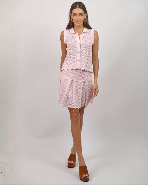 Annabelle Florence Top & Short Skirt Set - Pink