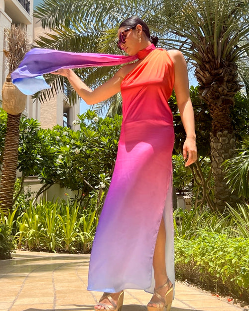 Ari One-Shoulder Maxi Dress Fiesta