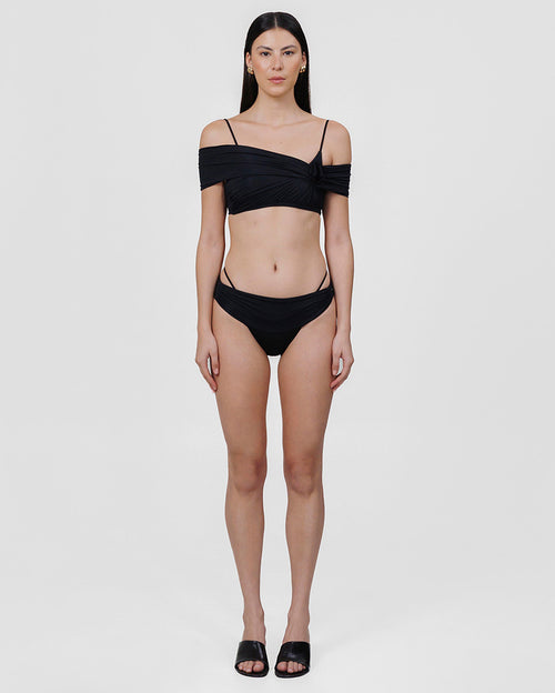 Aria Two-Piece Bikini Set in Black