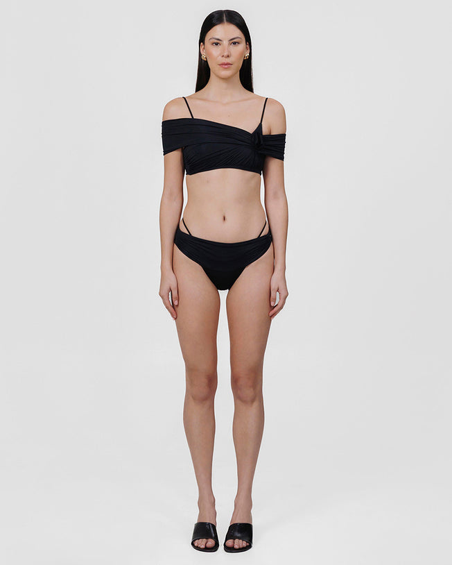 Aria Two-Piece Bikini Set in Black