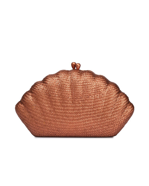 Arielle Old Bronze Clutch with Mother of Pearl Stone