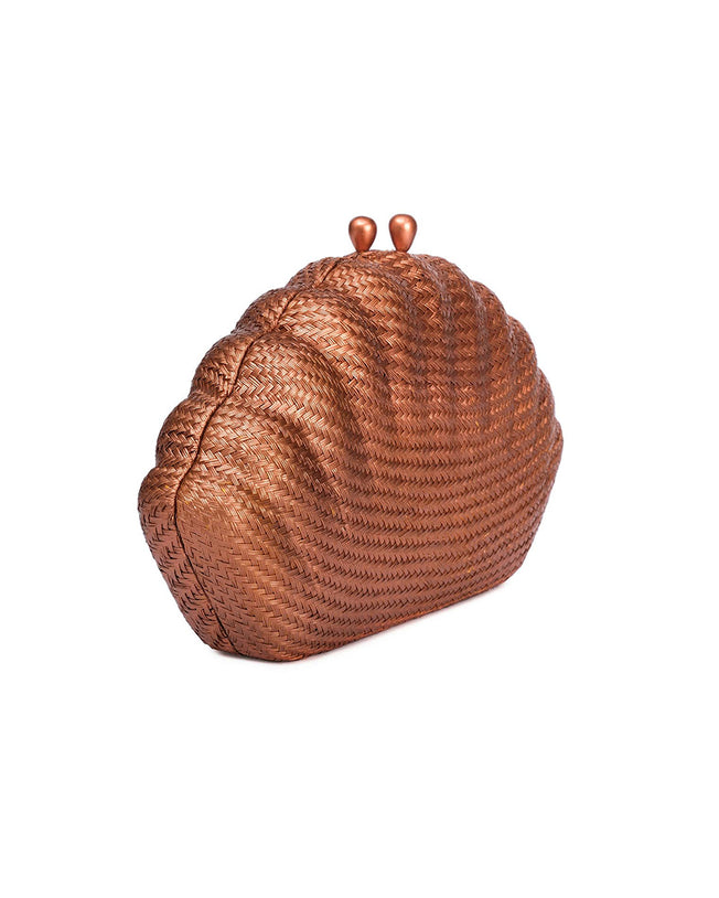 Arielle Old Bronze Clutch with Mother of Pearl Stone