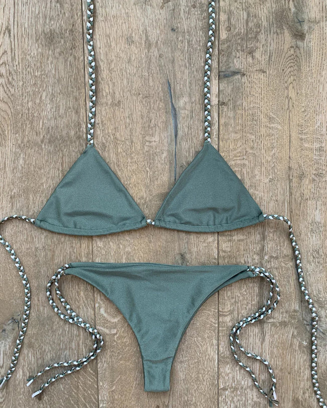 Army Green Bali Bikini Brazillian Set