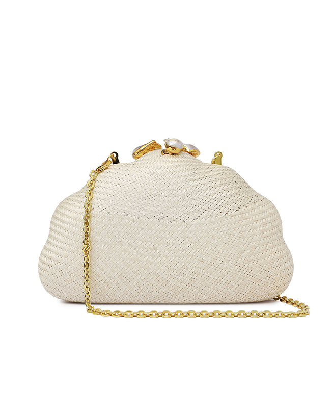 Arya Natural Clutch with Pearls Stone
