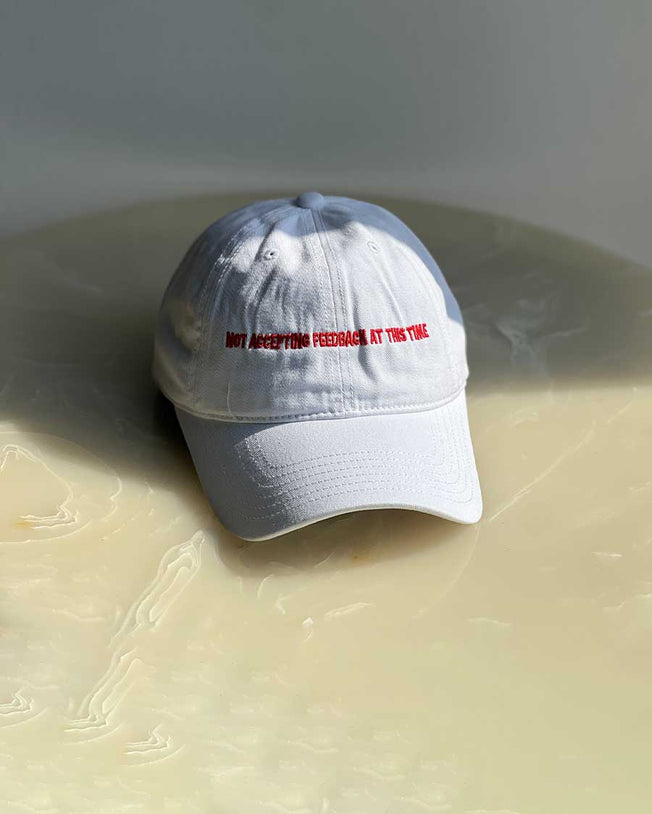 Not Accepting Feedback At This Time - White