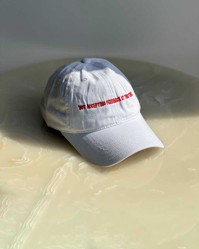 Not Accepting Feedback At This Time - White