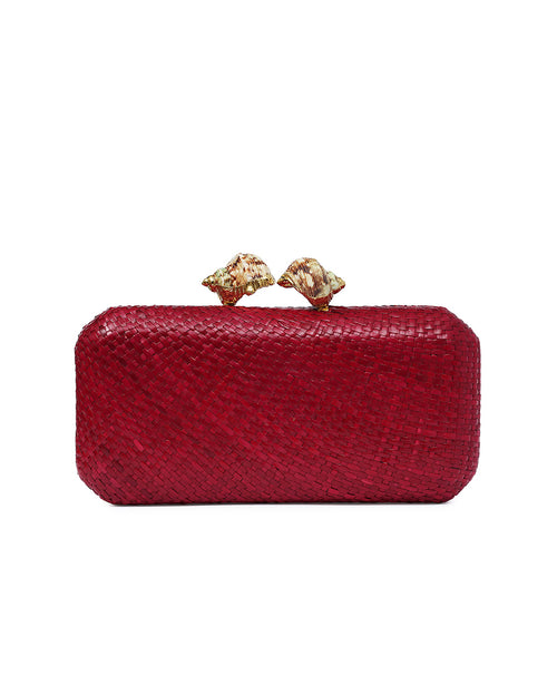Audrey Cheery Clutch with Seashell Handle