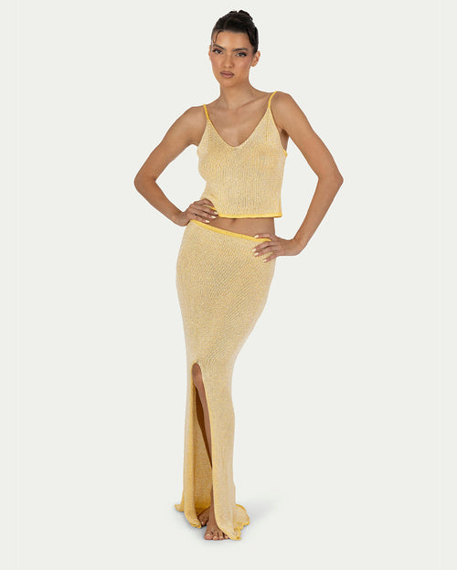 Bruna Butter Top and Skirts Set
