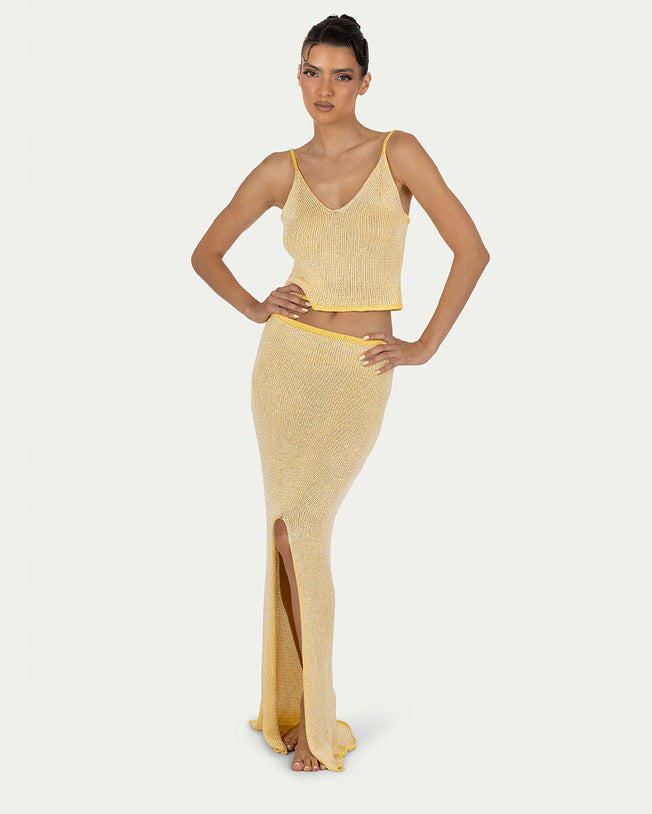Bruna Butter Top and Skirts Set