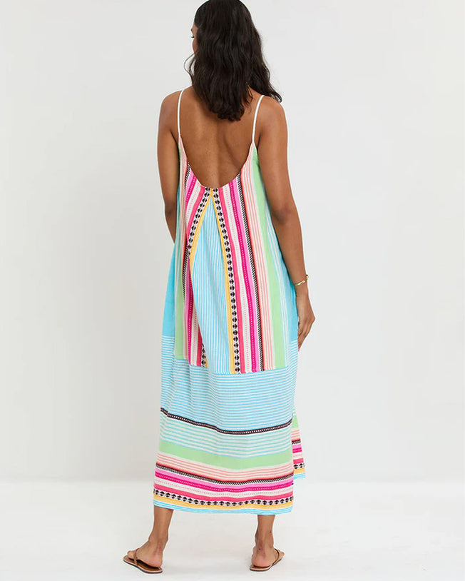 Nia Slip Long Dress in Beali Festival