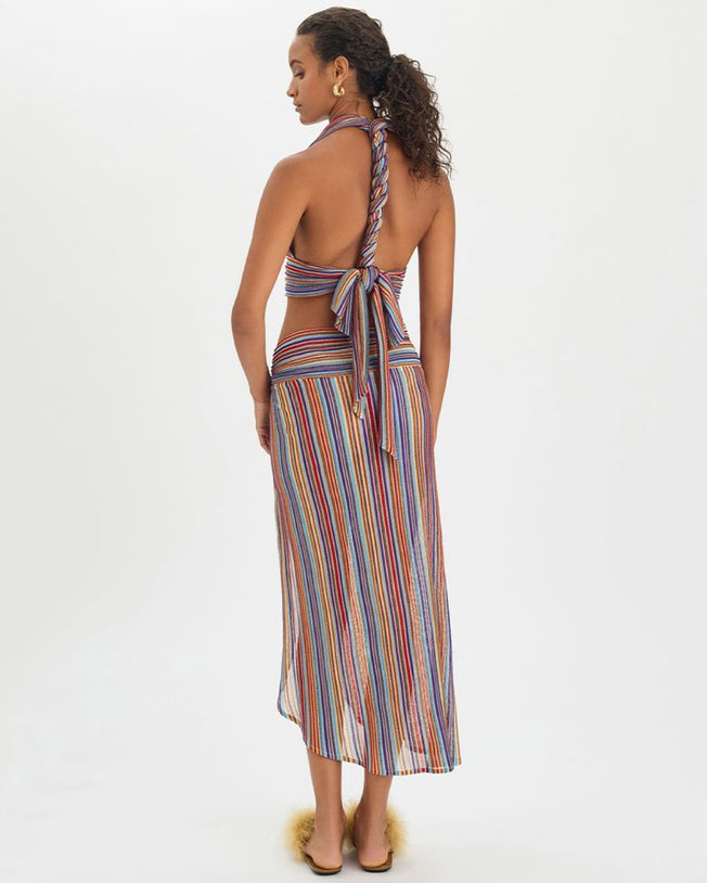 Bella Top and Noa Sarong Skirt Set Berry Fig