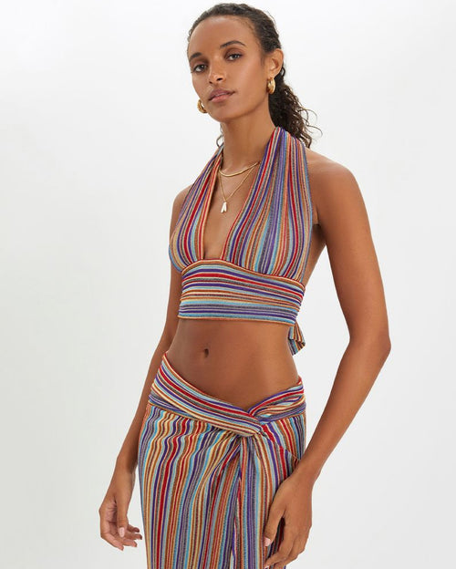 Bella Top and Noa Sarong Skirt Set Berry Fig