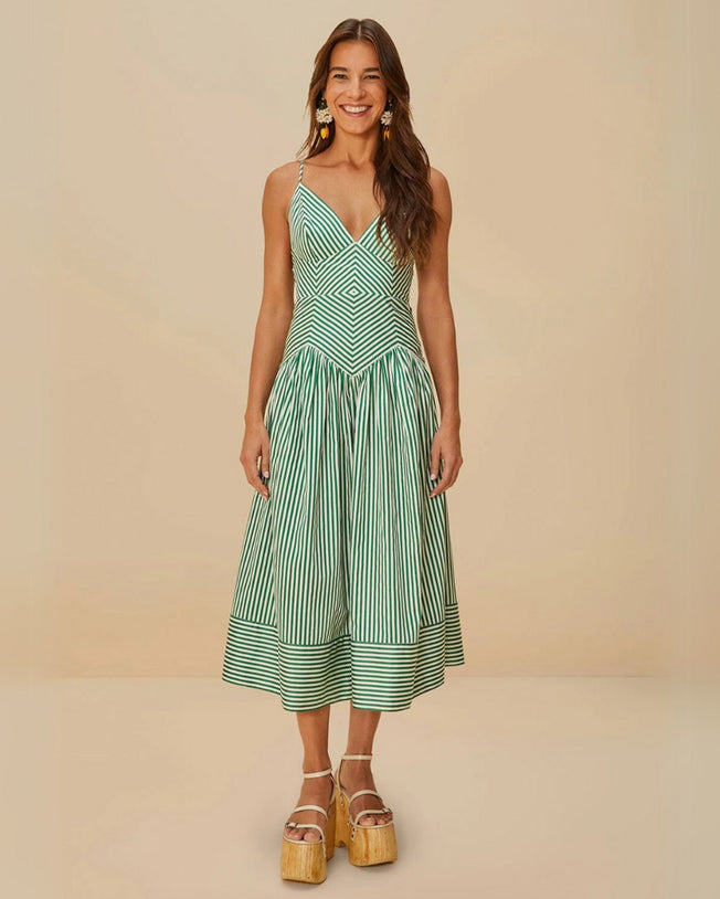 Bicolor Stripes Dress Sleeveless