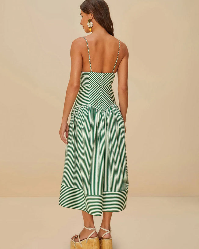Bicolor Stripes Dress Sleeveless