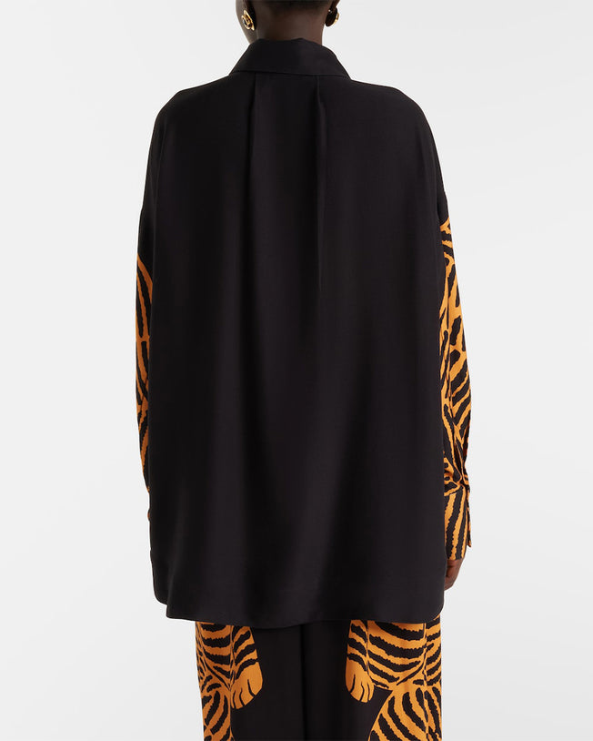 Black Tiger Long Sleeve Shirt and Pants Set