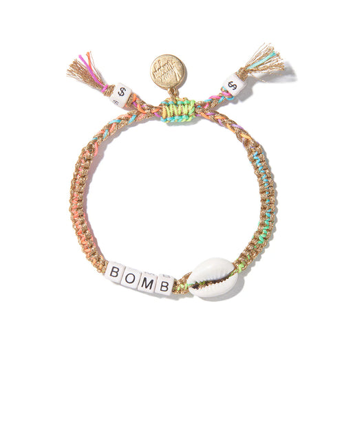 Bombshell Bracelet - Gold Rainbow
